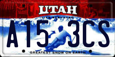 UT license plate A153CS