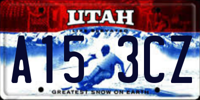 UT license plate A153CZ