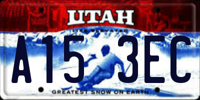 UT license plate A153EC