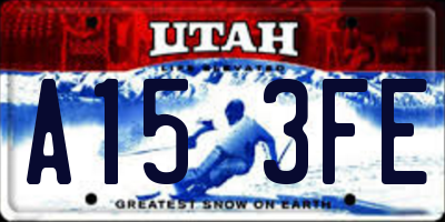 UT license plate A153FE