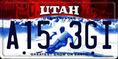 UT license plate A153GI