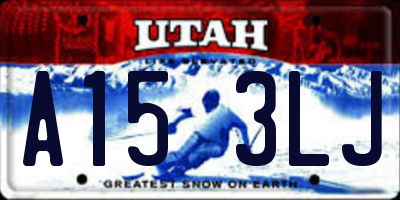 UT license plate A153LJ