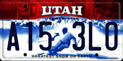 UT license plate A153LO
