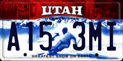 UT license plate A153MI