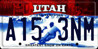 UT license plate A153NM