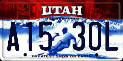 UT license plate A153OL