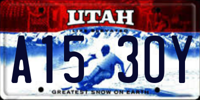 UT license plate A153OY