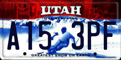 UT license plate A153PF