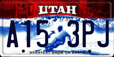 UT license plate A153PJ