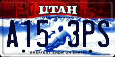 UT license plate A153PS