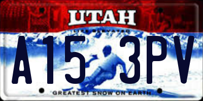 UT license plate A153PV