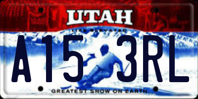 UT license plate A153RL