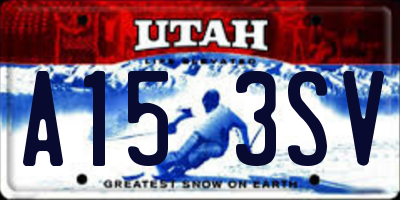 UT license plate A153SV