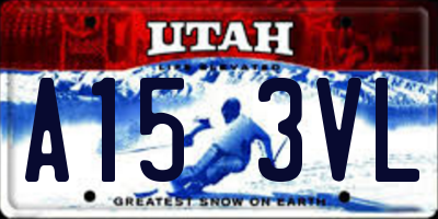 UT license plate A153VL