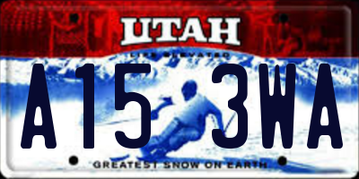 UT license plate A153WA