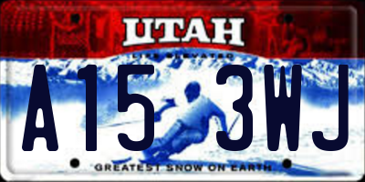 UT license plate A153WJ