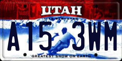 UT license plate A153WM