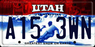 UT license plate A153WN