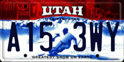 UT license plate A153WY