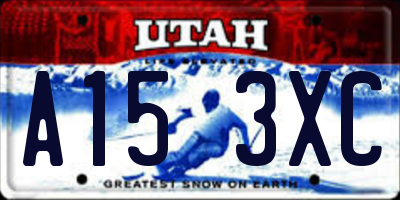 UT license plate A153XC