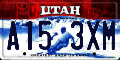 UT license plate A153XM