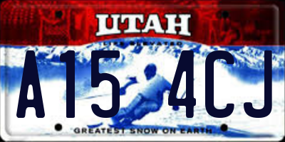 UT license plate A154CJ