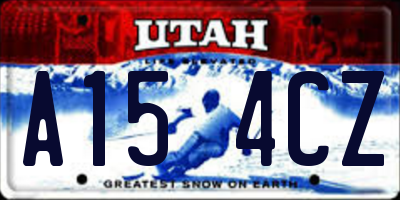 UT license plate A154CZ