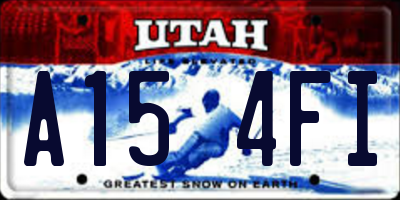 UT license plate A154FI