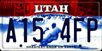 UT license plate A154FP