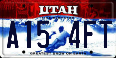 UT license plate A154FT