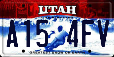 UT license plate A154FV