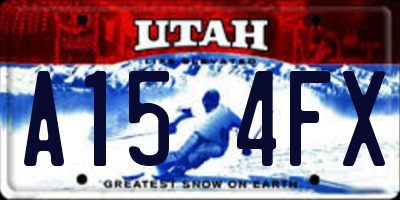 UT license plate A154FX