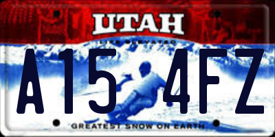 UT license plate A154FZ