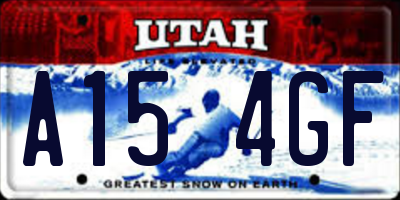 UT license plate A154GF