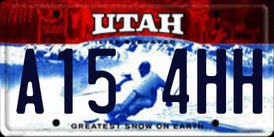 UT license plate A154HH