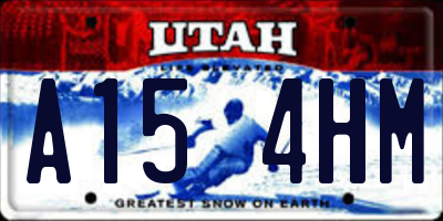 UT license plate A154HM