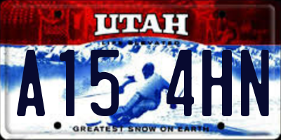 UT license plate A154HN