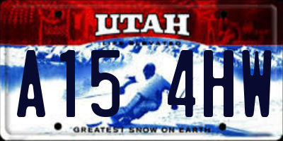 UT license plate A154HW