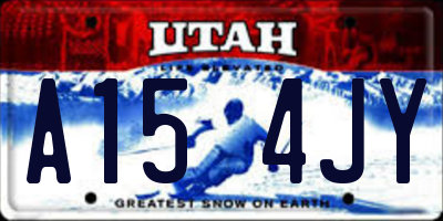 UT license plate A154JY