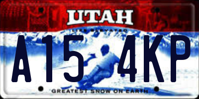 UT license plate A154KP
