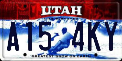 UT license plate A154KY