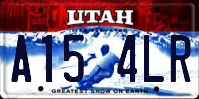 UT license plate A154LR