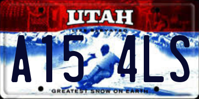 UT license plate A154LS