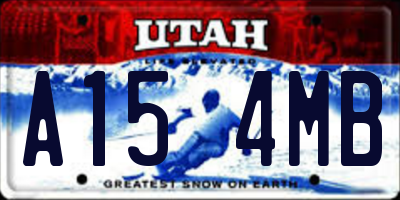 UT license plate A154MB