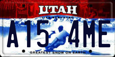 UT license plate A154ME
