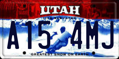 UT license plate A154MJ