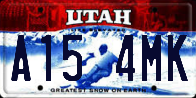 UT license plate A154MK