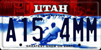 UT license plate A154MM