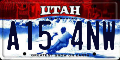 UT license plate A154NW