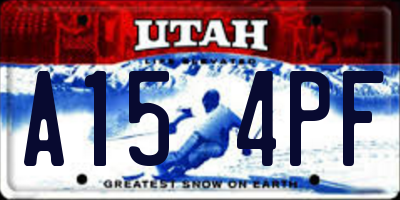 UT license plate A154PF